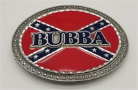 Bubba Confederate Flag Metal Belt Buckle