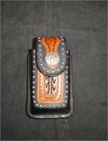 Leather Pouch Holster Cross Trinket Belt Clip