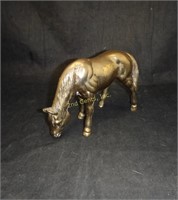 Brass Horse Statue Western Decor 7" Long