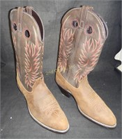 Pair Of Leather Cowboy Boots Size 11 Western