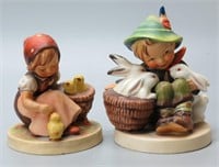 Goebel "Chick Girl" & "Playmates" Hummel Figurines