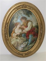 "La Cage" Francois Boucher Bubble Glass Print