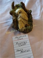 Nesting owl, Aynsley Craft, hand painted, est.