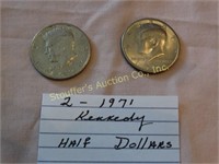 2 - 1971 Kennedy Half Dollar