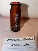 Brown bottle, Bell Ans, 2 1/2"t