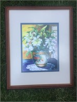Lily Watercolor, Framed Art