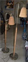 Pair of Vtg Mid Century Adjustable Floor Lamps -