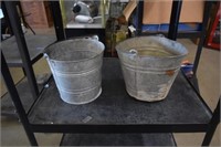 Rustic Galvanized Buckets