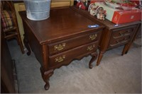 Vtg Ethan Allen End Table w/ Drawers