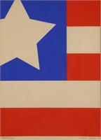 JOHN DELULIO " TEXAS FLAG" SERIGRAPH, 1970