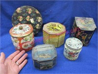 6 old tins from england (various)