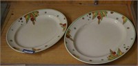 Two Royal Doulton "Peach" Serving Trays