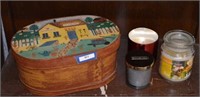 Folk Art Box, and Three Scented Candles