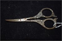 Antique Sterling Silver F&B Sewing Scissors