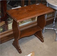 Small Pine Trestle Side Table