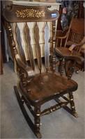 Vtg Wooden Rocking Chair