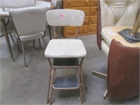 Cosco Light Brown Retro Counter Chair / Step Stool