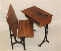 2pc Antique child's Desk &