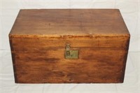 Antique Wooden Box w/ brass