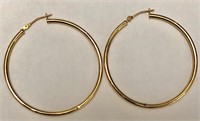 $400. 14KT Gold Hoop Earrings