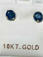 $120. 10KT Gold Sapphire(0.72ct) Earrings