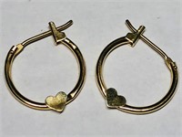 $140. 14KT Gold Hoop Earrings