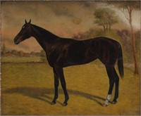 J William Johnson ca 1915 Pastoral Horse Painting