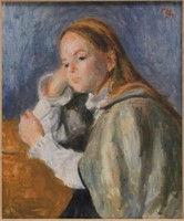 Robert Phillips 1946- Painting of a Young Girl
