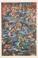 Marko Vukovic 1892-1973 Yugoslavia Bathers in Lake