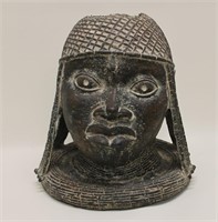 Ife, Nigeria African Bronze Bust of Yoruba Woman