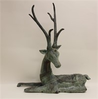 Chinese Fengshui Bronze Sika Deer Sculpture