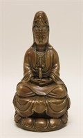 Chinese GuanYin Kwan-Yin Bronze Buddhist Sculpture