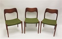 (3) MCM Danish Modern Niels Moller Dining Chairs