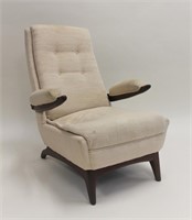 Danish Modern Upholstered Teak Papa Bear Chair