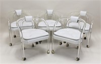 (5) George Hollis Jones Tubular Lucite Chairs