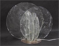 Vistosi Camer Murano Intersecting Glass Disk Lamp