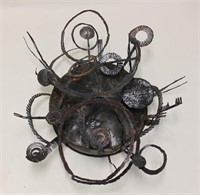 Abstract Expressionist Steel Wall Sculpture
