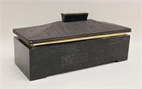 Maitland Smith Crespi Marble Wood & Brass Box