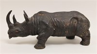 19C Oriental Cast Bronze Figure of a Rhinoceros