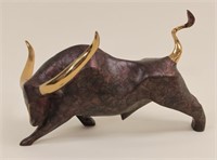 Daney "Icarus"  Modernist Bronze Bull Sculpture