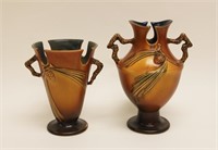 (2) Roseville Pine Cone Vases # 848-10" & 843-8"