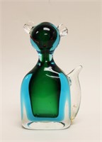 Vintage Alfredo Barbini Murano Art Glass Cat