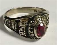 14k Gold And Ruby Class Ring