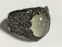Sterling Silver Ring With Translucent Stone