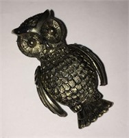 Sterling Silver Owl Pin