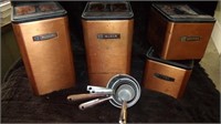 4 PIECE MASTERWARE COPPER CANISTER SET 1950'S