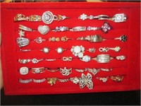 Tray of Beautiful CZ Rings Includes Tray