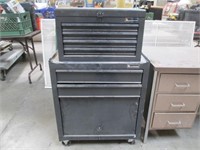 Two Tier Rolling Tool Box Full Of Tools