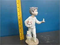 NAO By Lladro - Boy Holding Dog And Candlestick