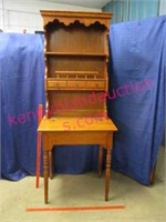 vintage maple secretary desk (slant flip top)